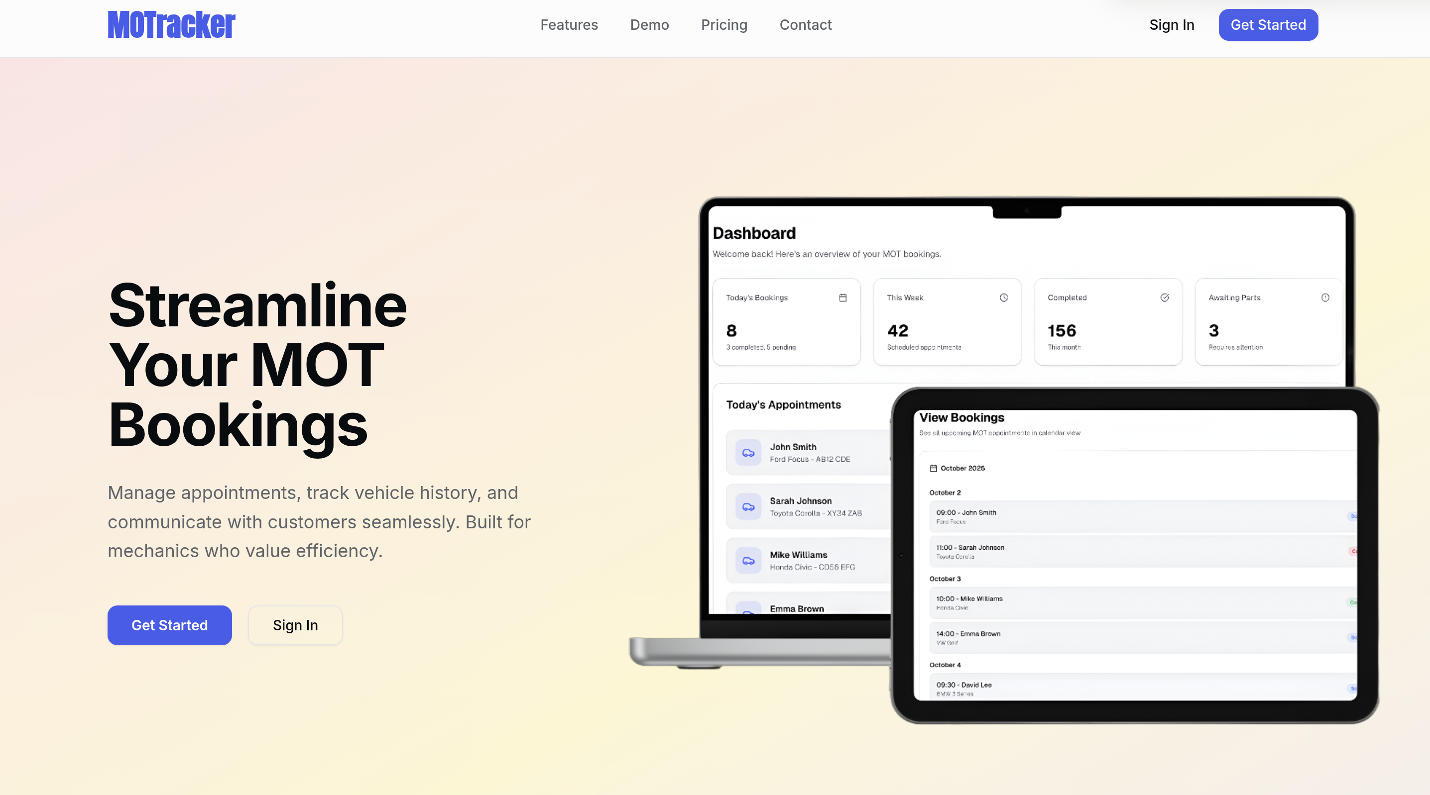 MOTracker project screenshot
